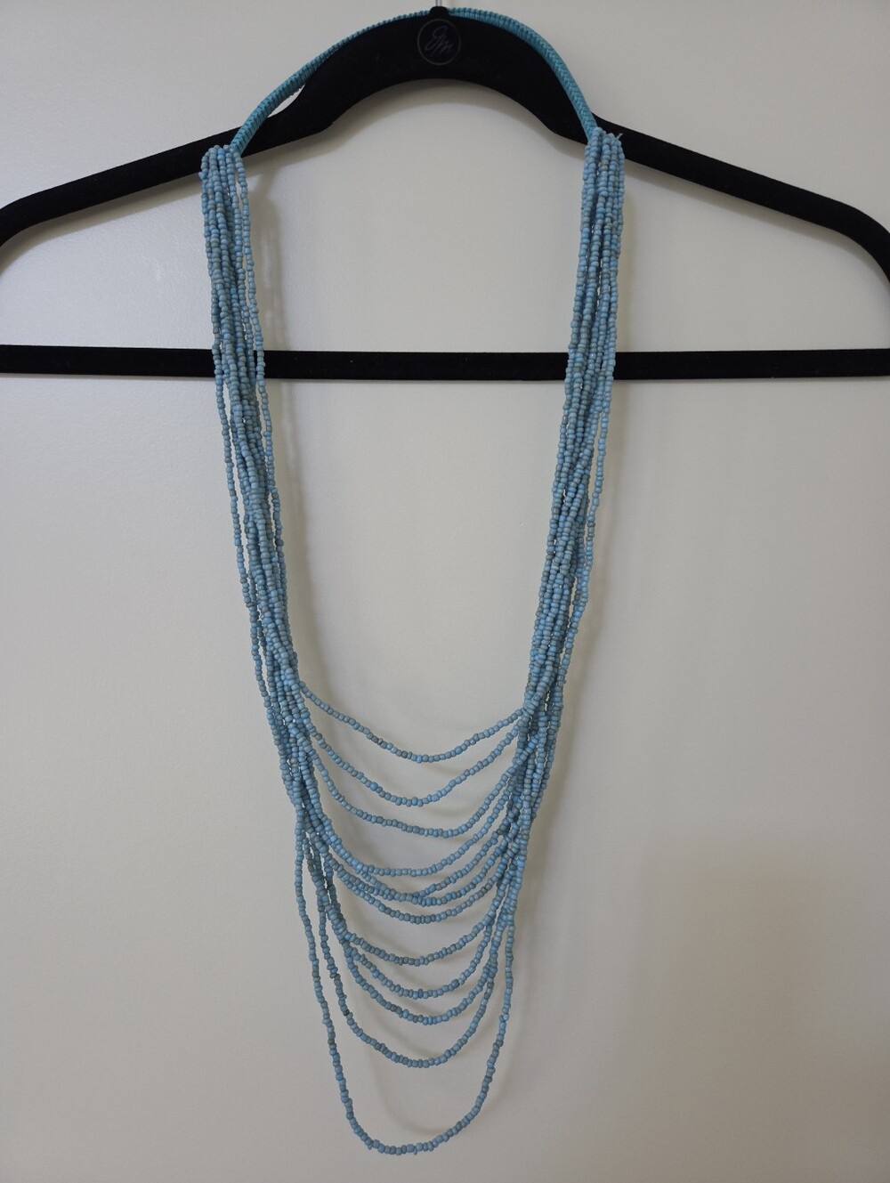 Multi-Strand Turquoise Seed Bead Necklace & Bracelet - Women Jewelry